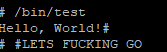 Image of the hello world running